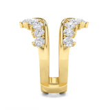 2CTW Round Shaped Lab Grown Diamond (G/VS) Insert Jacket Ring in 14K Gold