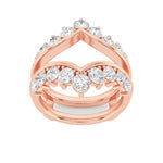 2CTW Round Shaped Lab Grown Diamond (F/VS) Insert Jacket Ring in 14K Gold