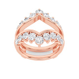 2CTW Round Shaped Lab Grown Diamond (F/VS) Insert Jacket Ring in 14K Gold