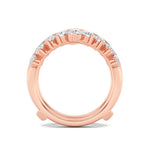 2CTW Round Shaped Lab Grown Diamond (G/VS) Insert Jacket Ring in 14K Gold