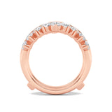 2CTW Round Shaped Lab Grown Diamond (G/VS) Insert Jacket Ring in 14K Gold