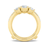 2CTW Pear Shaped Lab Grown Diamond (F/VS) Insert Jacket Ring in 14K Gold