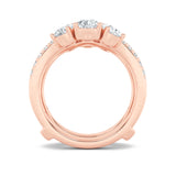 2CTW Pear Shaped Lab Grown Diamond (F/VS) Insert Jacket Ring in 14K Gold