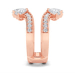 2CTW Pear Shaped Lab Grown Diamond (F/VS) Insert Jacket Ring in 14K Gold