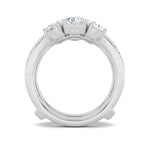 2.25CTW Pear Shaped Lab Grown Diamond (F/VS) Insert Jacket Ring in 14K Gold
