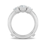2.25CTW Pear Shaped Lab Grown Diamond (F/VS) Insert Jacket Ring in 14K Gold