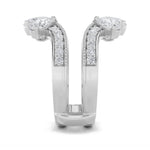2.25CTW Pear Shaped Lab Grown Diamond (F/VS) Insert Jacket Ring in 14K Gold