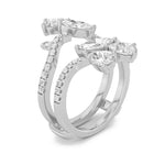 2CTW Marquise Shaped Lab Grown Diamond (F/VS) Insert Jacket Ring in 14K Gold