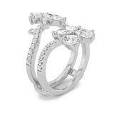 2CTW Marquise Shaped Lab Grown Diamond (F/VS) Insert Jacket Ring in 14K Gold