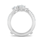 2CTW Marquise Shaped Lab Grown Diamond (F/VS) Insert Jacket Ring in 14K Gold