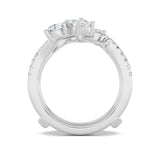 2CTW Marquise Shaped Lab Grown Diamond (F/VS) Insert Jacket Ring in 14K Gold