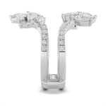 2CTW Marquise Shaped Lab Grown Diamond (F/VS) Insert Jacket Ring in 14K Gold