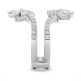 2CTW Marquise Shaped Lab Grown Diamond (F/VS) Insert Jacket Ring in 14K Gold