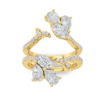 2CTW Marquise Shaped Lab Grown Diamond (F/VS) Insert Jacket Ring in 14K Gold
