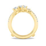2CTW Marquise Shaped Lab Grown Diamond (F/VS) Insert Jacket Ring in 14K Gold