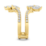 2CTW Marquise Shaped Lab Grown Diamond (F/VS) Insert Jacket Ring in 14K Gold