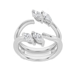 1CTW Marquise Shaped Lab Grown Diamond (F/VS) Insert Jacket Ring in 14K Gold