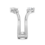 1CTW Marquise Shaped Lab Grown Diamond (F/VS) Insert Jacket Ring in 14K Gold