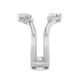 1CTW Marquise Shaped Lab Grown Diamond (F/VS) Insert Jacket Ring in 14K Gold