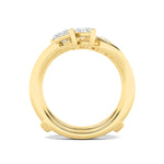 1CTW Marquise Shaped Lab Grown Diamond (F/VS) Insert Jacket Ring in 14K Gold