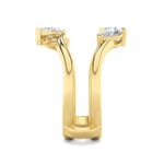 1CTW Marquise Shaped Lab Grown Diamond (F/VS) Insert Jacket Ring in 14K Gold