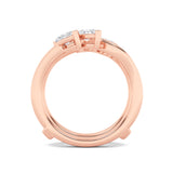 1CTW Marquise Shaped Lab Grown Diamond (F/VS) Insert Jacket Ring in 14K Gold