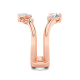 1CTW Marquise Shaped Lab Grown Diamond (F/VS) Insert Jacket Ring in 14K Gold