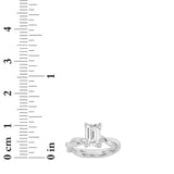 3CTW Emerald Shaped Lab Grown Diamond (F/VS) Twisted Shank Solitaire Engagement Ring in 14K Gold