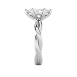 1CTW Marquise Shaped Lab Grown Diamond (F/VS) Twisted Shank Solitaire Engagement Ring in 14K Gold