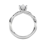 1.5CTW Marquise Shaped Lab Grown Diamond (F/VS) Twisted Shank Solitaire Engagement Ring in 14K Gold
