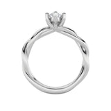 1.5CTW Marquise Shaped Lab Grown Diamond (F/VS) Twisted Shank Solitaire Engagement Ring in 14K Gold