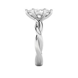 1.5CTW Marquise Shaped Lab Grown Diamond (F/VS) Twisted Shank Solitaire Engagement Ring in 14K Gold