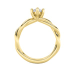 1.5CTW Marquise Shaped Lab Grown Diamond (F/VS) Twisted Shank Solitaire Engagement Ring in 14K Gold