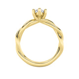 1.5CTW Marquise Shaped Lab Grown Diamond (F/VS) Twisted Shank Solitaire Engagement Ring in 14K Gold