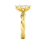 1.5CTW Marquise Shaped Lab Grown Diamond (F/VS) Twisted Shank Solitaire Engagement Ring in 14K Gold