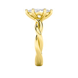 1.5CTW Marquise Shaped Lab Grown Diamond (F/VS) Twisted Shank Solitaire Engagement Ring in 14K Gold