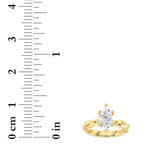 1.5CTW Marquise Shaped Lab Grown Diamond (F/VS) Twisted Shank Solitaire Engagement Ring in 14K Gold