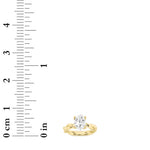 1CTW Oval Shaped Lab Grown Diamond (F/VS) Twisted Shank Solitaire Engagement Ring in 14K Gold