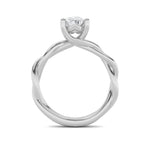 1.5CTW Oval Shaped Lab Grown Diamond (F/VS) Ring in 14K White Gold