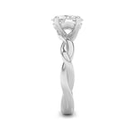 1.5CTW Oval Shaped Lab Grown Diamond (F/VS) Ring in 14K White Gold