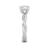 2CTW Oval Shaped Lab Grown Diamond (F/VS) Twisted Shank Solitaire Engagement Ring in 14K Gold
