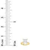 1CTW Princess Shaped Lab Grown Diamond (F/VS) Twisted Shank Solitaire Engagement Ring in 14K Gold