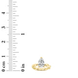1CTW Pear Shaped Lab Grown Diamond (F/VS) Twisted Shank Solitaire Engagement Ring in 14K Gold