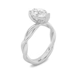1.5CTW Pear Shaped Lab Grown Diamond (F/VS) Twisted Shank Solitaire Engagement Ring in 14K Gold