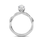 1.5CTW Pear Shaped Lab Grown Diamond (F/VS) Twisted Shank Solitaire Engagement Ring in 14K Gold