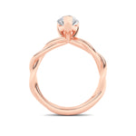 1.5CTW Pear Shaped Lab Grown Diamond (F/VS) Twisted Shank Solitaire Engagement Ring in 14K Gold
