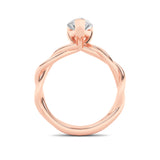1.5CTW Pear Shaped Lab Grown Diamond (F/VS) Twisted Shank Solitaire Engagement Ring in 14K Gold