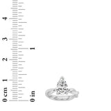 2CTW Pear Shaped Lab Grown Diamond (F/VS) Twisted Shank Solitaire Engagement Ring in 14K Gold