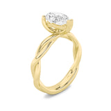 2CTW Pear Shaped Lab Grown Diamond (F/VS) Twisted Shank Solitaire Engagement Ring in 14K Gold