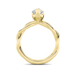 2CTW Pear Shaped Lab Grown Diamond (F/VS) Twisted Shank Solitaire Engagement Ring in 14K Gold